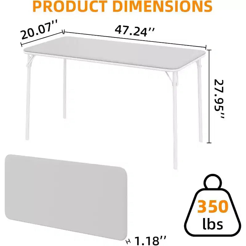 Table pliante avec surface en cuir PU