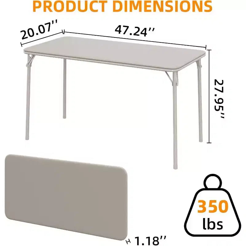 Table pliante avec surface en cuir PU