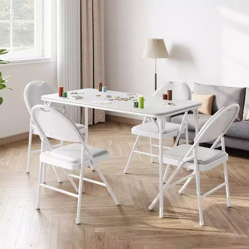 Table pliante avec surface en cuir PU