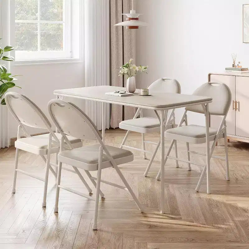 Table pliante avec surface en cuir PU