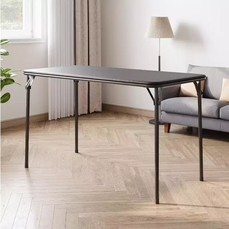Table pliante avec surface en cuir PU