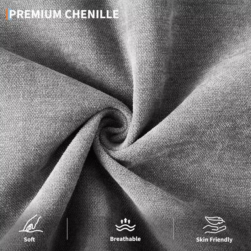 Canapé-lit convertible avec dossier et accoudoirs réglables – Causeuse-futon en chenille