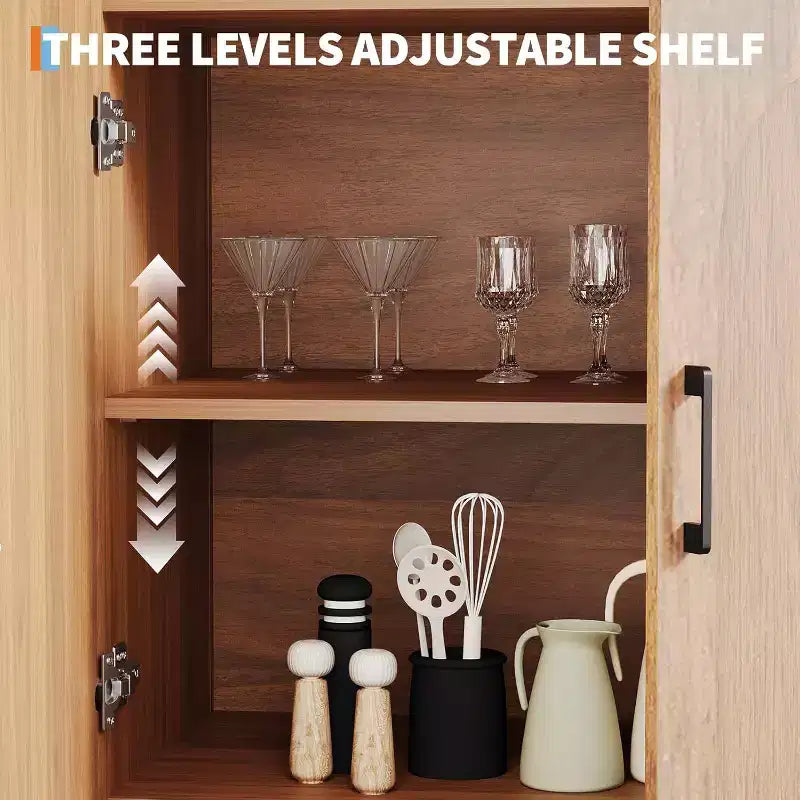 Bibliothèque arquée de 71 pouces avec armoire de rangement