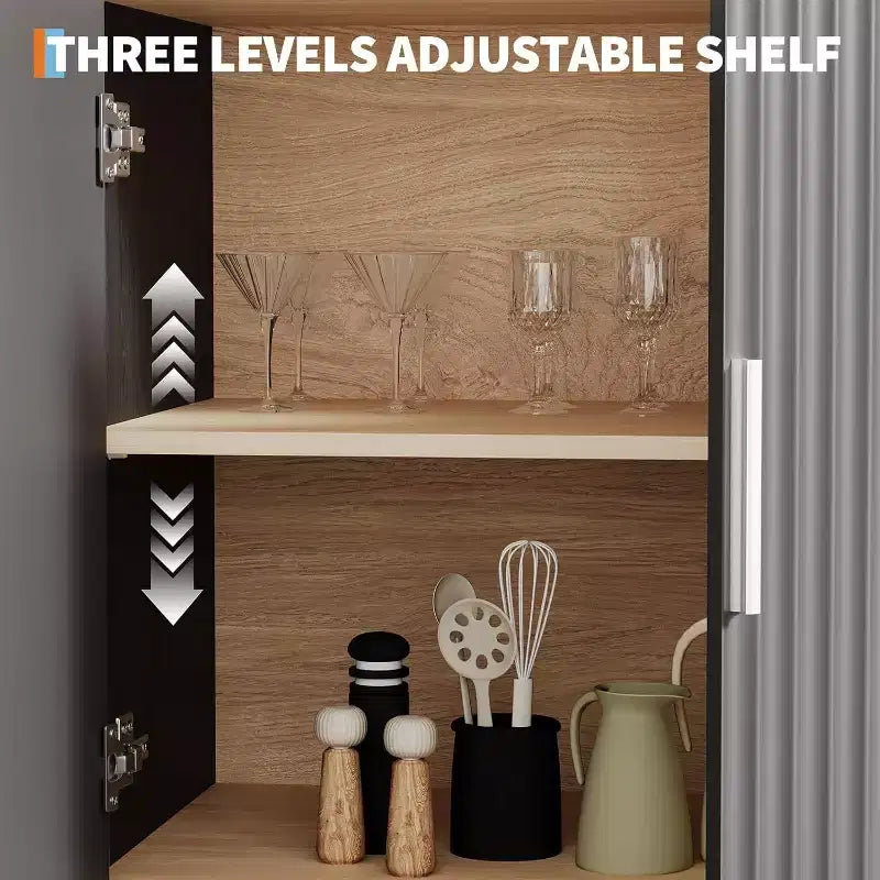 Bibliothèque arquée de 71 pouces avec armoire de rangement