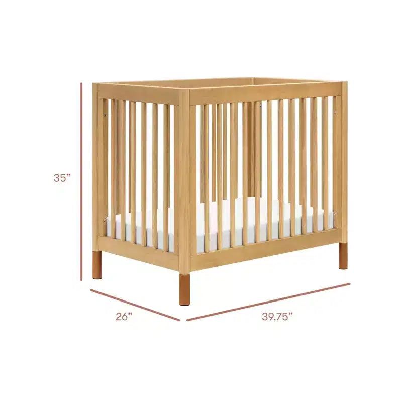 Mini-lit bébé convertible 4-en-1 avec pieds interchangeables