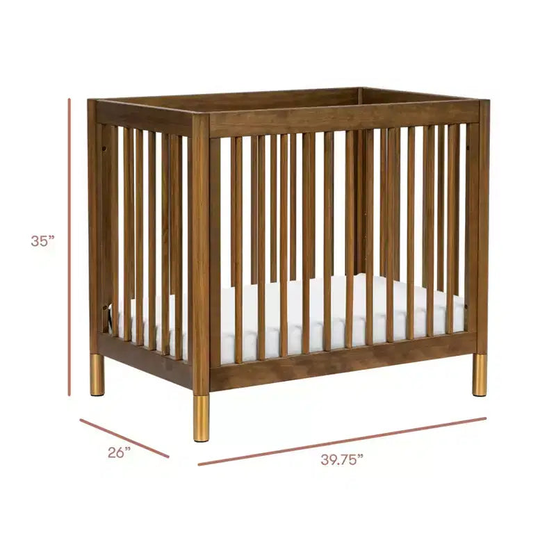 Mini-lit bébé convertible 4-en-1 avec pieds interchangeables