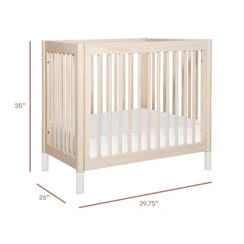 Mini-lit bébé convertible 4-en-1 avec pieds interchangeables