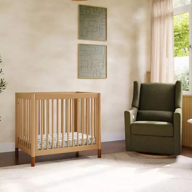 Mini-lit bébé convertible 4-en-1 avec pieds interchangeables