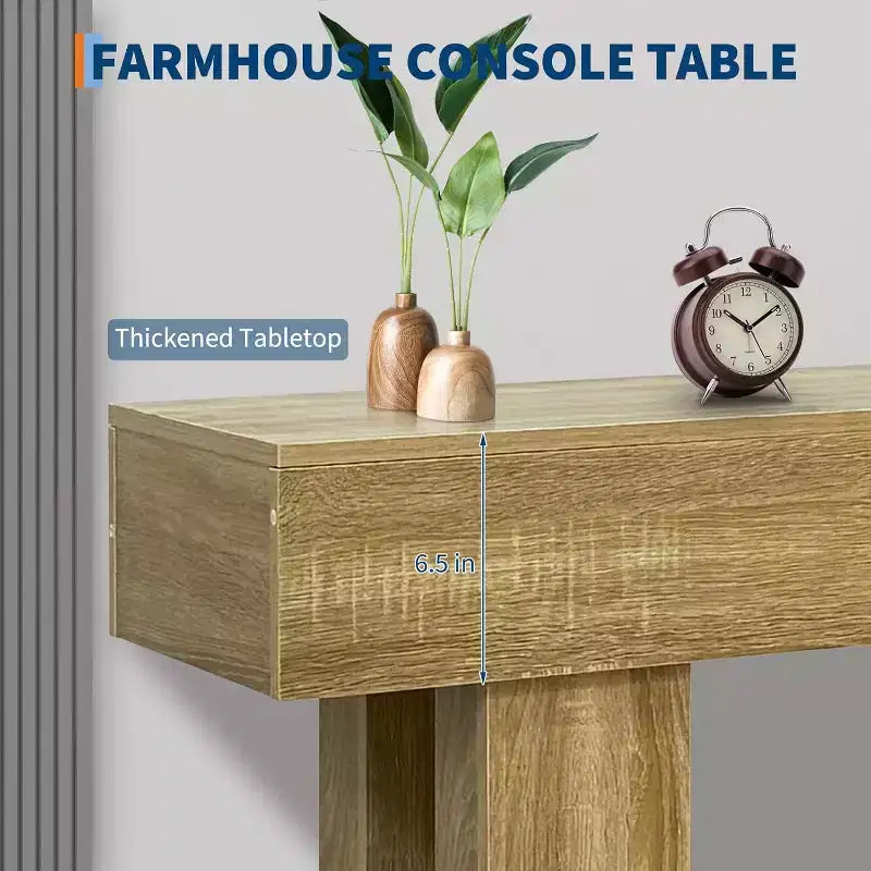 Table console de ferme de 63 pouces – Table d'entrée et de canapé en bois
