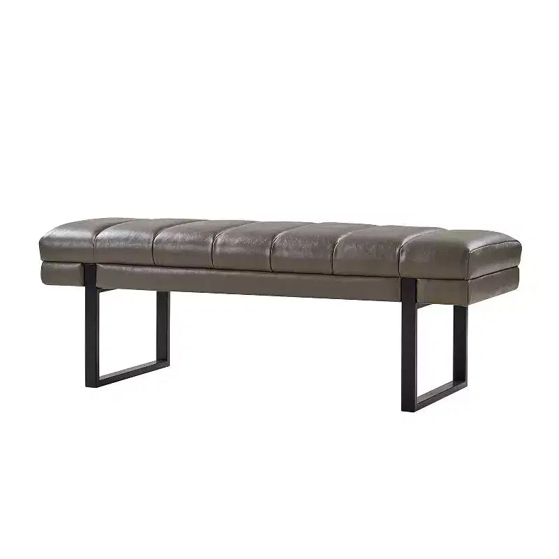 Banc en similicuir capitonné façon canal