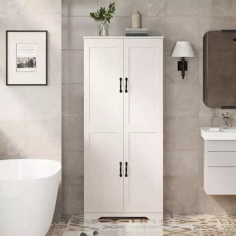 Meuble de rangement haut COZONY avec étagères réglables, 2 portes, organisateur de rangement autonome pour cuisine, salle à manger, sous-sol