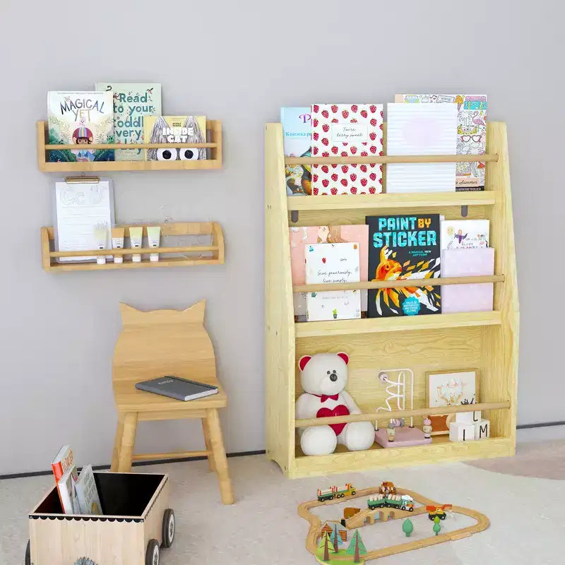 Whisen Étagère à Livres à 3 Niveaux pour Enfants, Aide à Garder les Chambres, Salles de Jeux et Salles de Classe Organisées