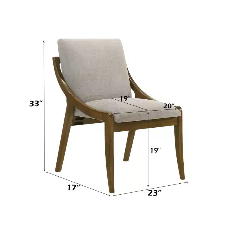 GDFStudio Alcona - Chaise de salle à manger moderne rembourrée en chenille avec assise matelassée (Lot de 2)