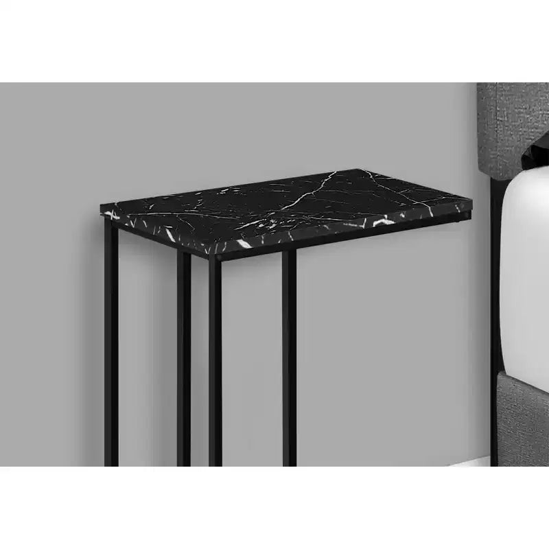 Table d'appoint en C Okak Minimalism avec cadre en métal, tables de plateau modernes, table d'accoudoir de canapé pour salon, chambre à coucher, côté de canapé