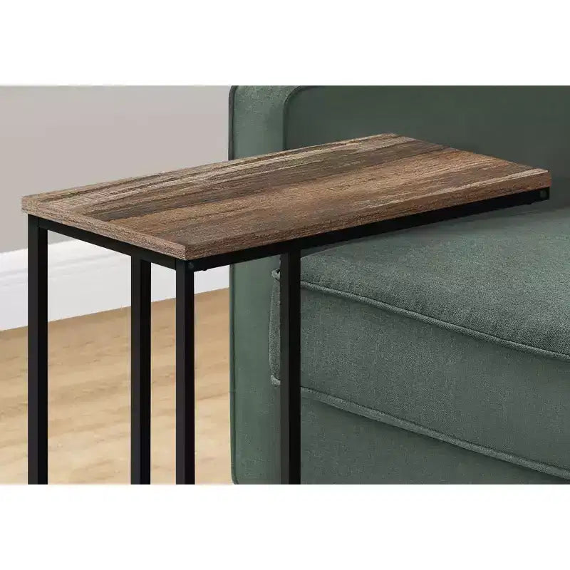 Table d'appoint en C Okak Minimalism avec cadre en métal, tables de plateau modernes, table d'accoudoir de canapé pour salon, chambre à coucher, côté de canapé