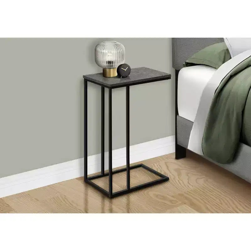 Table d'appoint en C Okak Minimalism avec cadre en métal, tables de plateau modernes, table d'accoudoir de canapé pour salon, chambre à coucher, côté de canapé