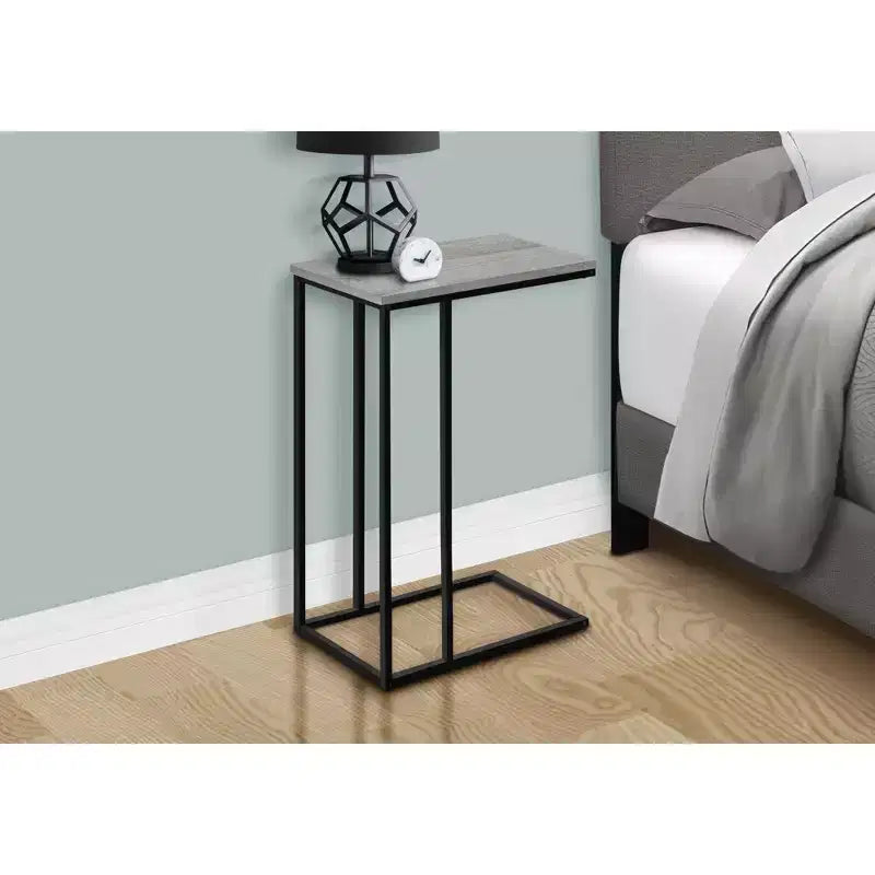Table d'appoint en C Okak Minimalism avec cadre en métal, tables de plateau modernes, table d'accoudoir de canapé pour salon, chambre à coucher, côté de canapé