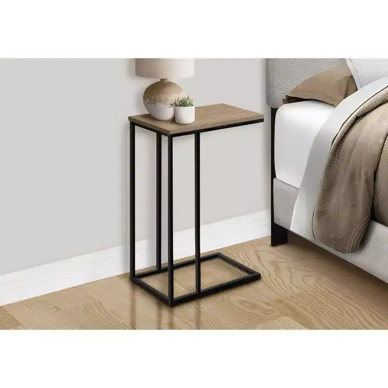 Table d'appoint en C Okak Minimalism avec cadre en métal, tables de plateau modernes, table d'accoudoir de canapé pour salon, chambre à coucher, côté de canapé