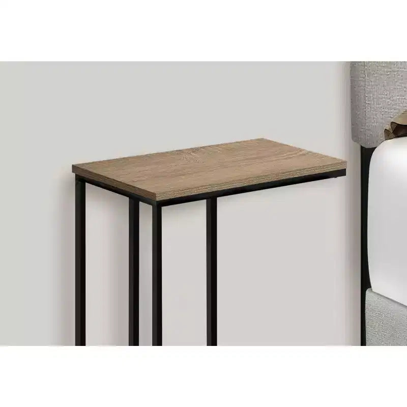 Table d'appoint en C Okak Minimalism avec cadre en métal, tables de plateau modernes, table d'accoudoir de canapé pour salon, chambre à coucher, côté de canapé