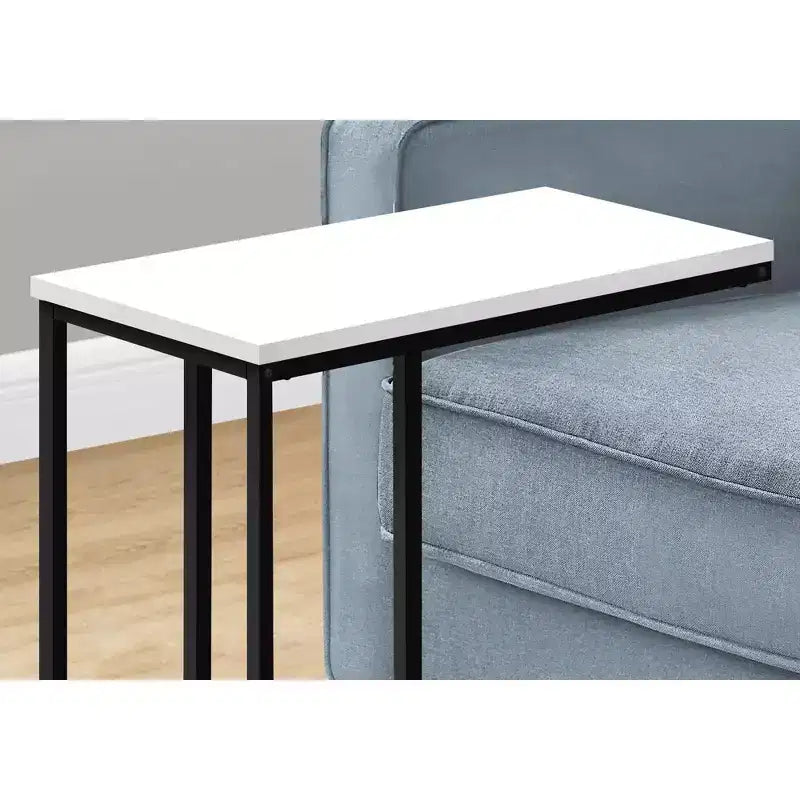 Table d'appoint en C Okak Minimalism avec cadre en métal, tables de plateau modernes, table d'accoudoir de canapé pour salon, chambre à coucher, côté de canapé