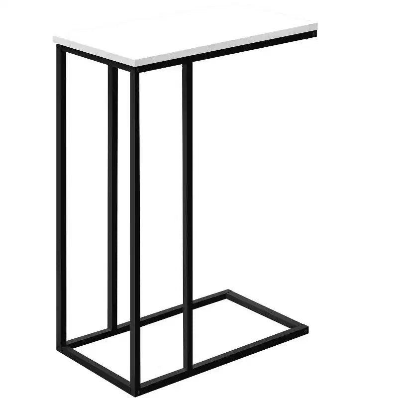 Table d'appoint en C Okak Minimalism avec cadre en métal, tables de plateau modernes, table d'accoudoir de canapé pour salon, chambre à coucher, côté de canapé
