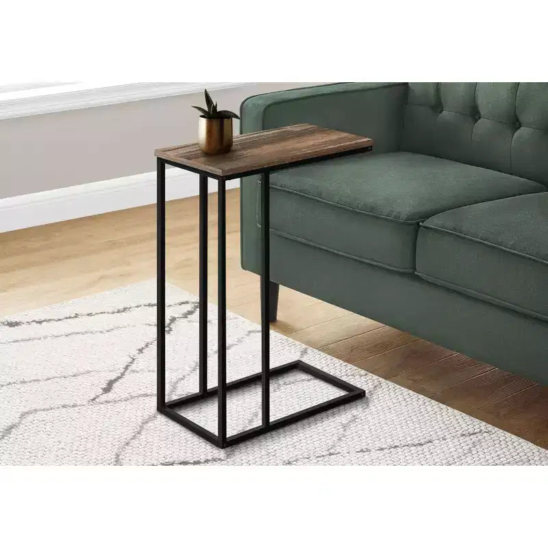 Table d'appoint en C Okak Minimalism avec cadre en métal, tables de plateau modernes, table d'accoudoir de canapé pour salon, chambre à coucher, côté de canapé