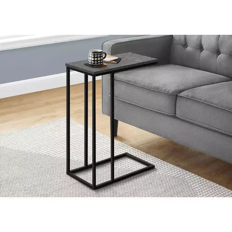 Table d'appoint en C Okak Minimalism avec cadre en métal, tables de plateau modernes, table d'accoudoir de canapé pour salon, chambre à coucher, côté de canapé