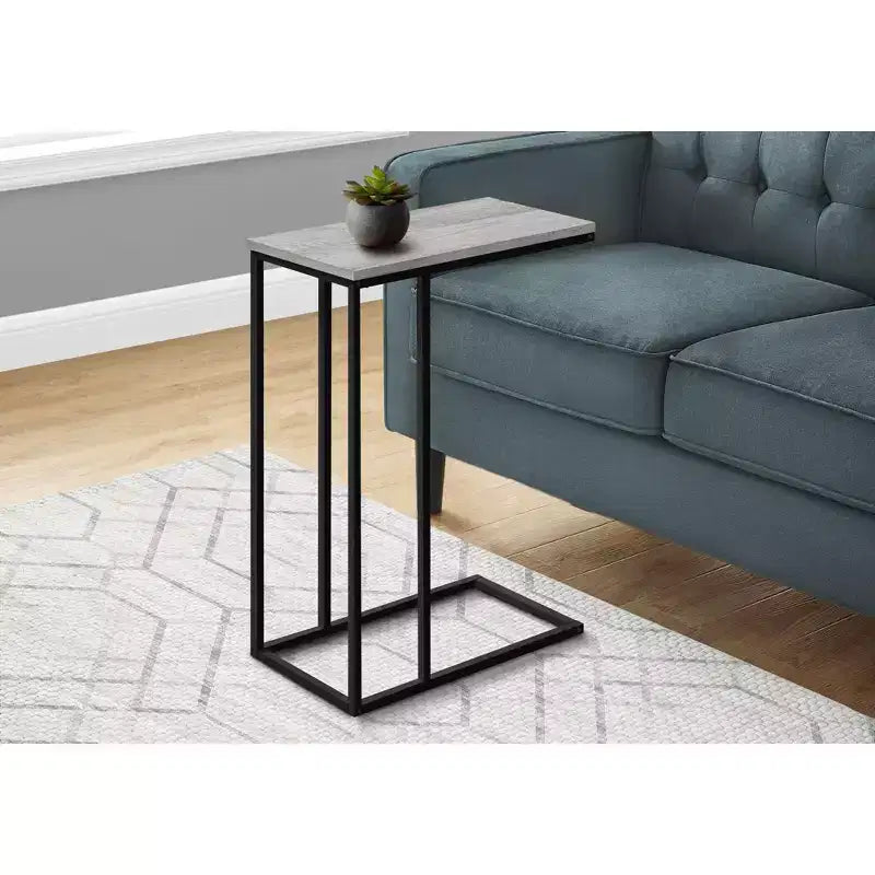 Table d'appoint en C Okak Minimalism avec cadre en métal, tables de plateau modernes, table d'accoudoir de canapé pour salon, chambre à coucher, côté de canapé