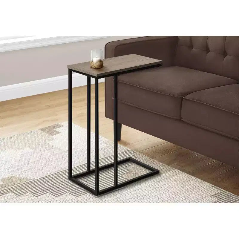 Table d'appoint en C Okak Minimalism avec cadre en métal, tables de plateau modernes, table d'accoudoir de canapé pour salon, chambre à coucher, côté de canapé