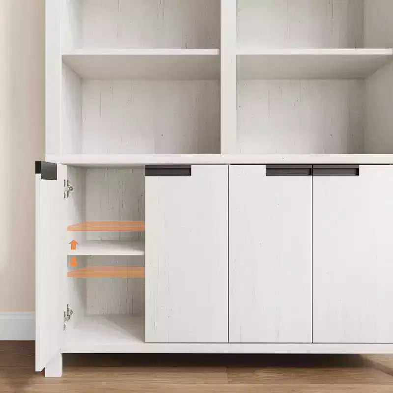 Bibliothèque haute à 6 niveaux de 189 cm avec double rangement, bibliothèque double avec 12 casiers, grandes bibliothèques autoportantes pour bureau à domicile
