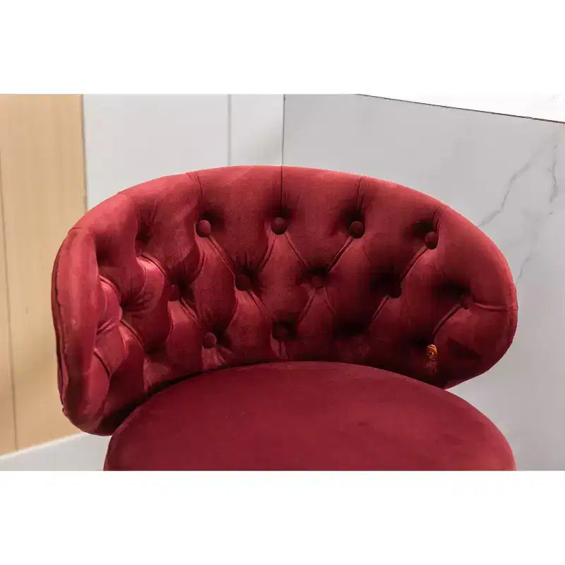 Lot de 2 tabourets de bar rembourrés avec coussins, pieds en bois, tabourets de comptoir pour bureaux et restaurants