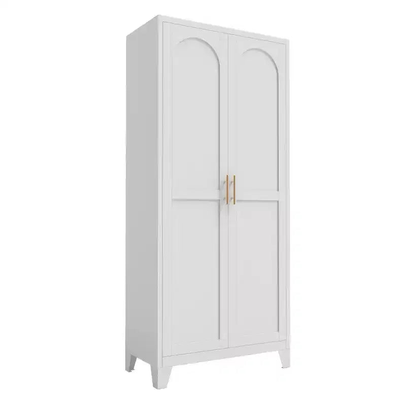 Armoire de rangement métallique avec portes doubles et étagères réglables; Forte capacité de charge; Idéale pour les cuisines, les salons et les chambres