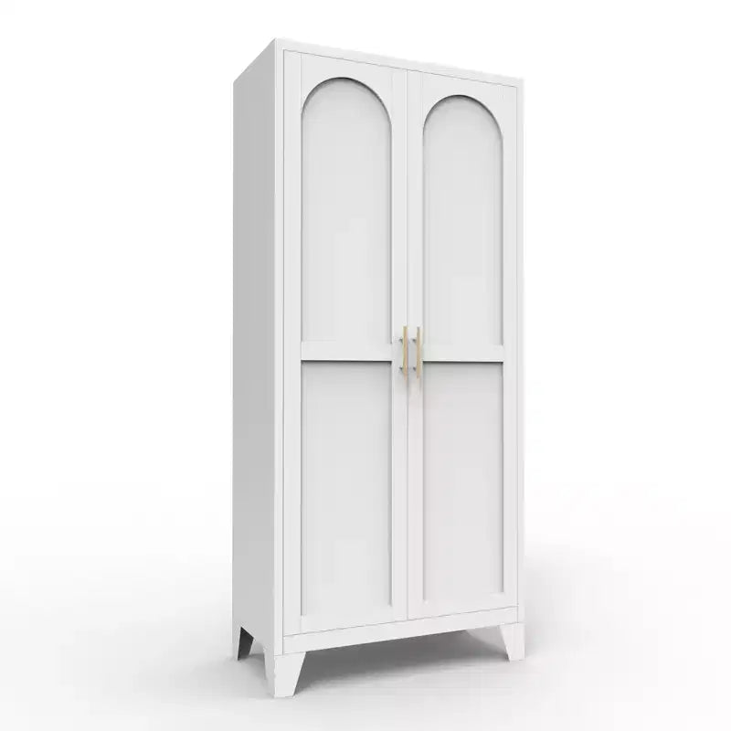 Armoire de rangement métallique avec portes doubles et étagères réglables; Forte capacité de charge; Idéale pour les cuisines, les salons et les chambres