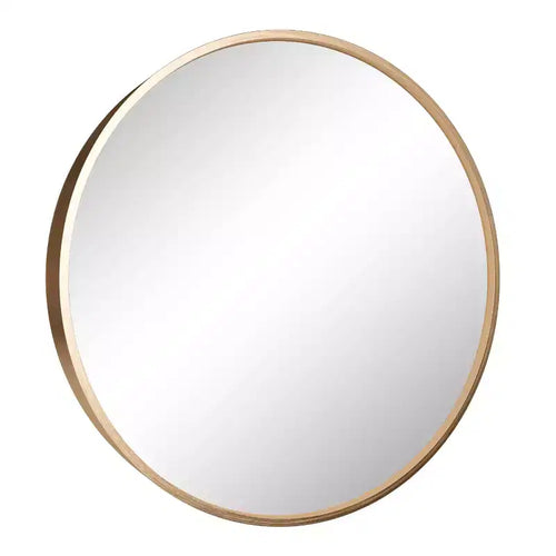 HomeRoots 20 Black Metal Round Framed Accent Mirror