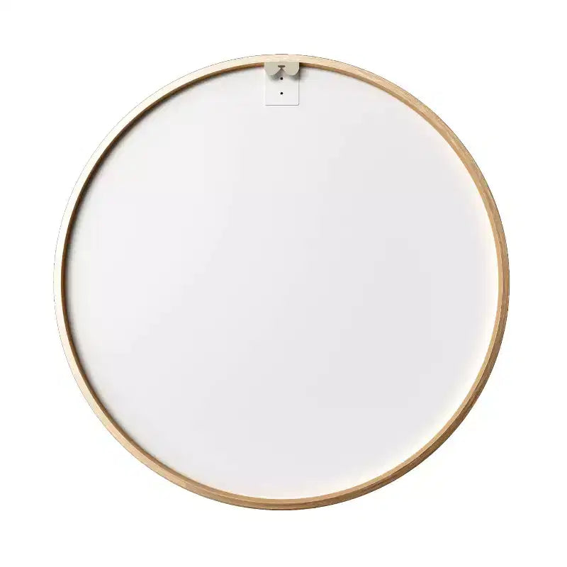 Miroir mural rond en métal noir de 20 po