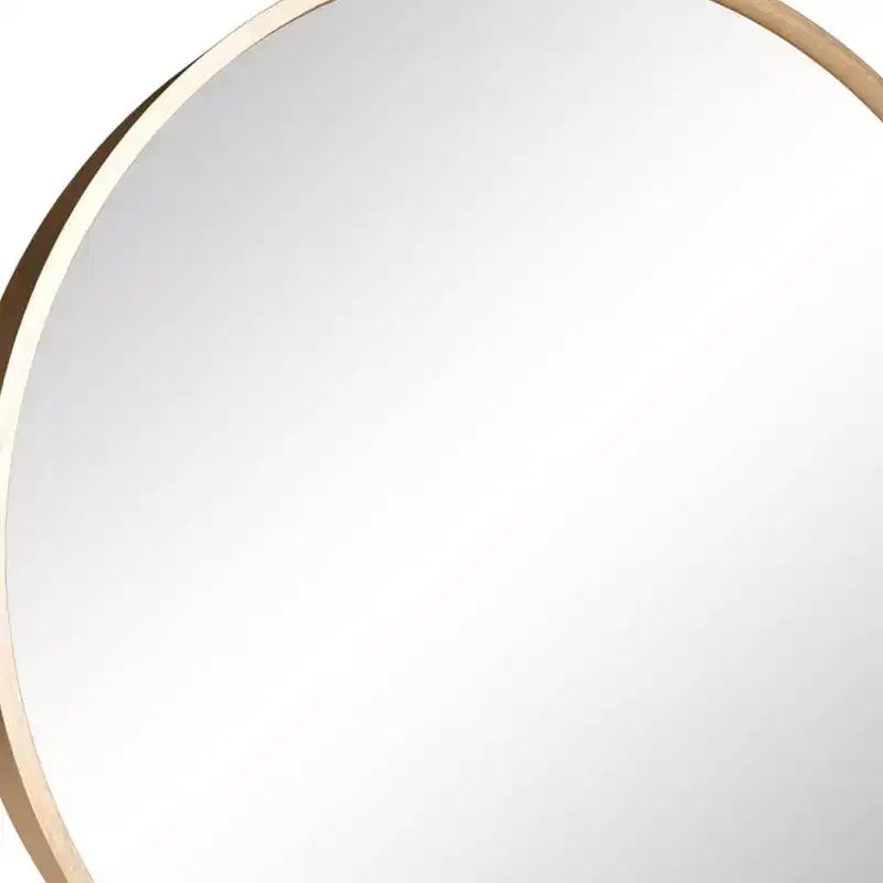 Miroir mural rond en métal noir de 20 po