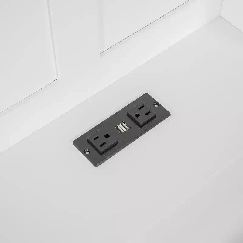 Lit cabane double/grand avec étagères de rangement pour enfants, lit plateforme en bois avec ports USB, fenêtre et tiroirs