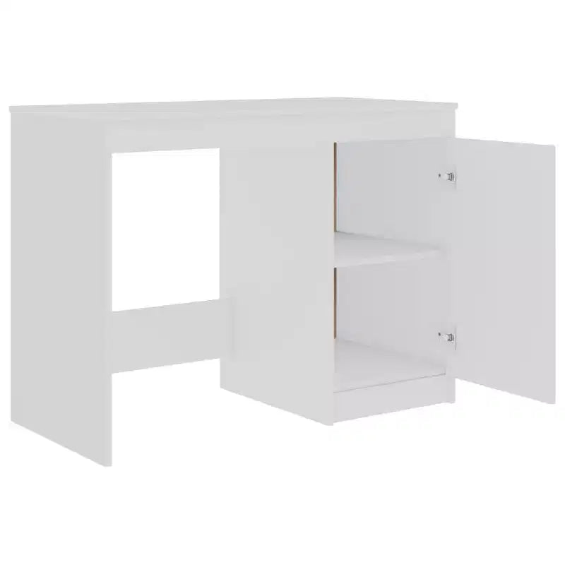 Bureau d'ordinateur moderne Clihome de 100 cm en chêne Sonoma avec armoire de rangement intégrée pour bureau à domicile