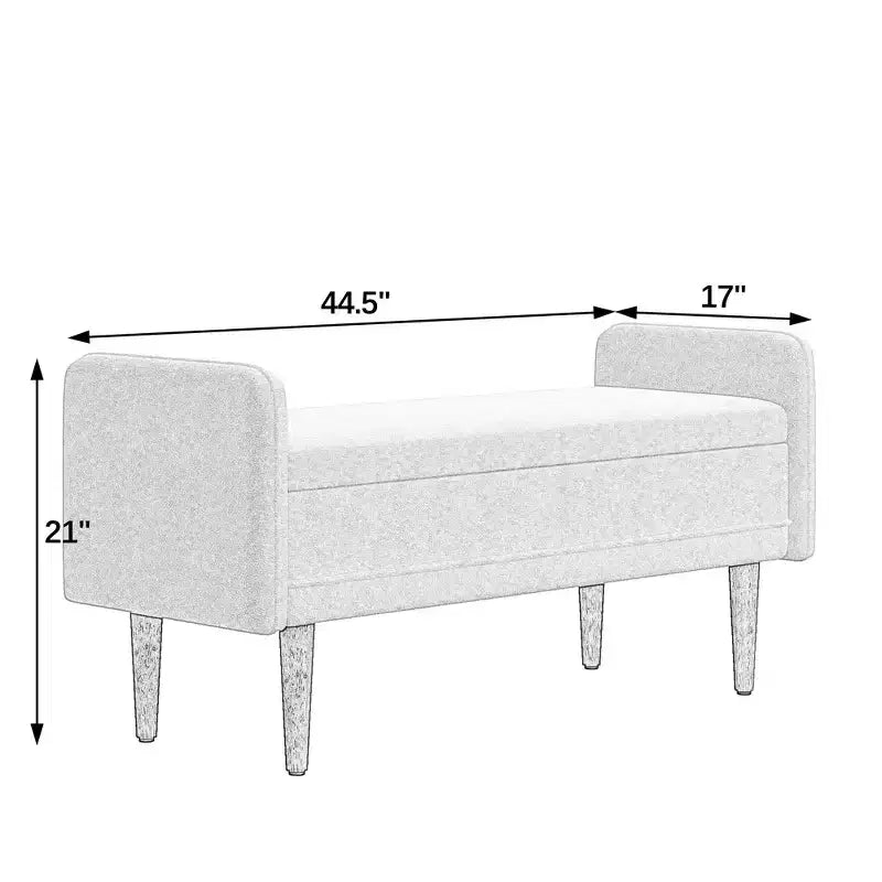 Tabouret de rangement en velours teddy avec espace de rangement, convient aux appartements, salons et chambres.