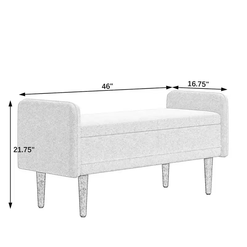 Tabouret de rangement en velours teddy avec espace de rangement, convient aux appartements, salons et chambres.
