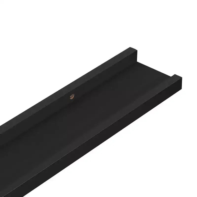 Étagère Murale Lot de 2 MDF Noir 100x9x3 cm Montage mural