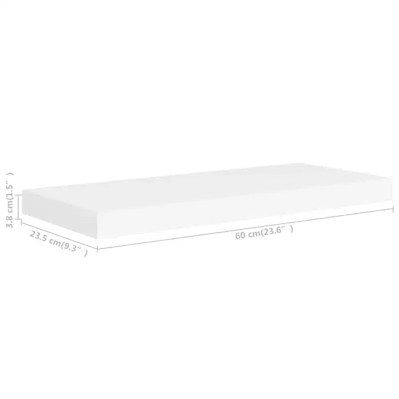 Étagère murale, lot de 2, nid d'abeille, MDF blanc, métal