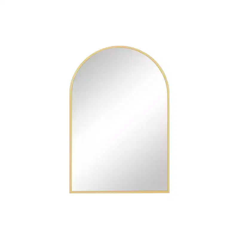 HomeRoots 30 Gold Metal Arch Framed Accent Mirror