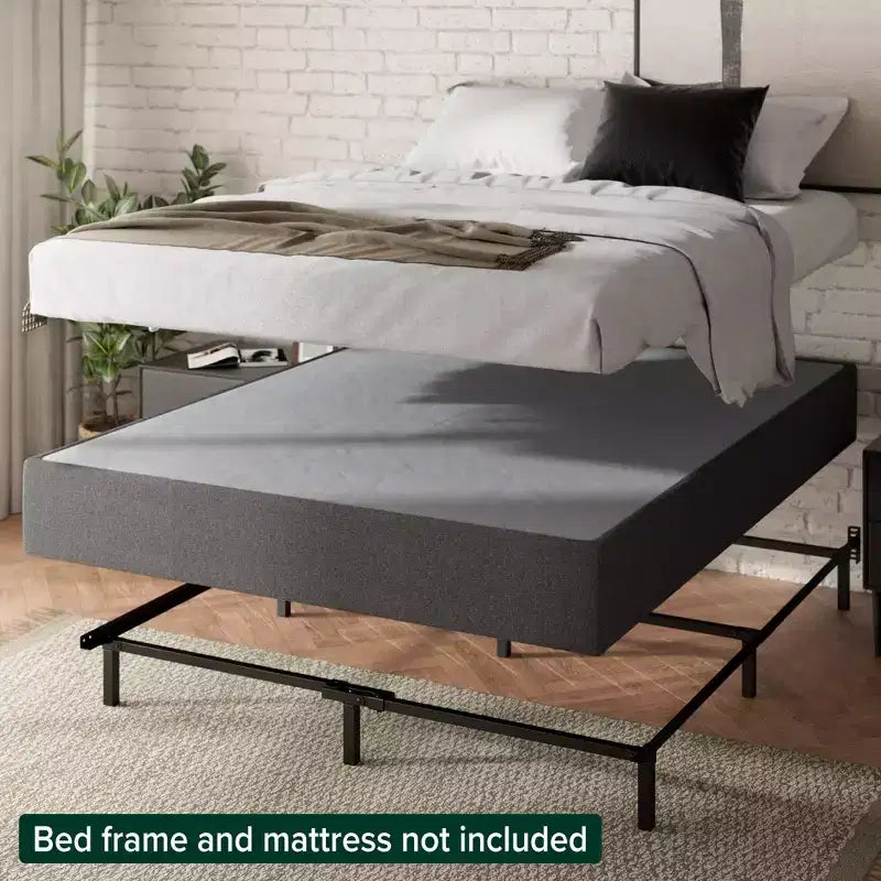 Sommier Zinus 9 pouces Twin WonderBox(TM) Smart Box Spring, base de matelas à montage rapide, cadre métallique durable, gris