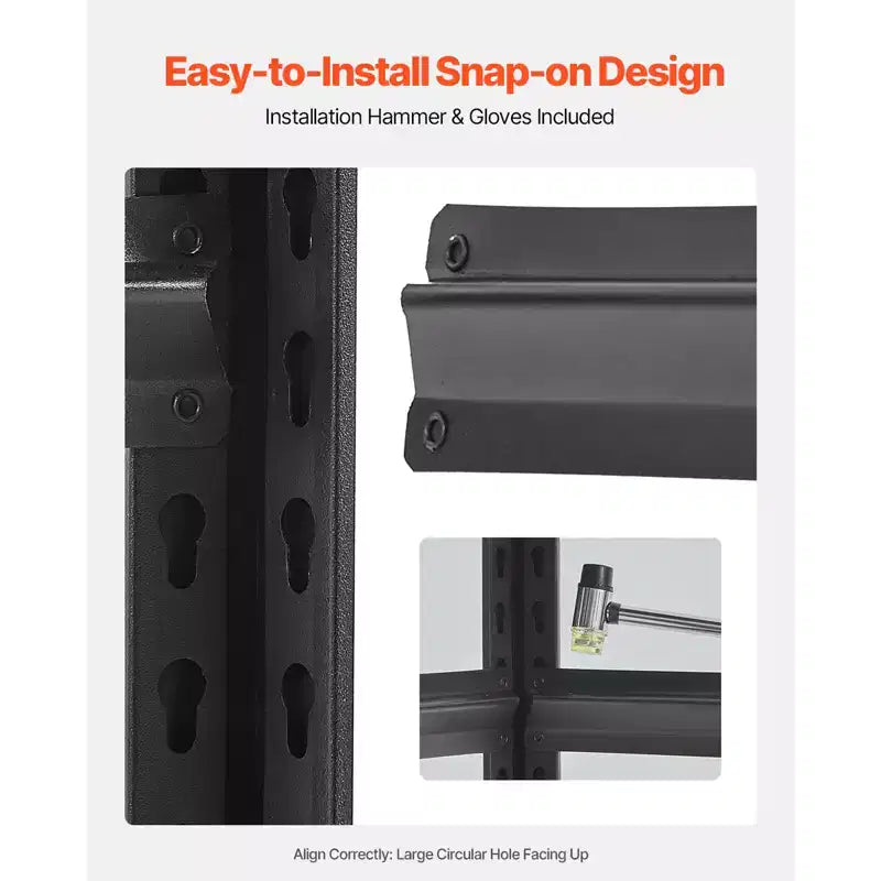 Étagères de Rangement VEVOR, 907 kg, Étagères de Garage à 5 Niveaux, Étagères Métalliques Réglables de 45,7 P x 91,4 L x 182,9 H pour Étagères de Garage, Étagère Utilitaire, Noir