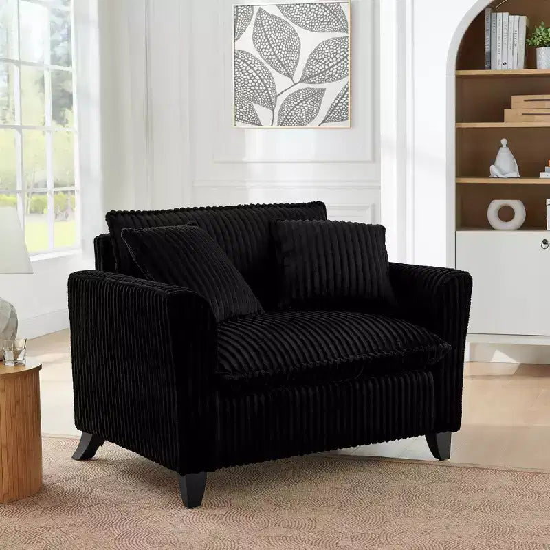 Lazy sofa chair, comfortable single-person sofa chair, with a backrest and soft seat cushion, having armrests on both sides