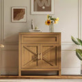 Modern Farmhouse Dining Table Sideboard, Buffet Cabinet with Adjustable Shelf,2 Doors & Drawer,Multi-Purpose Console for Kitchen, Entryway,Coffee Bar