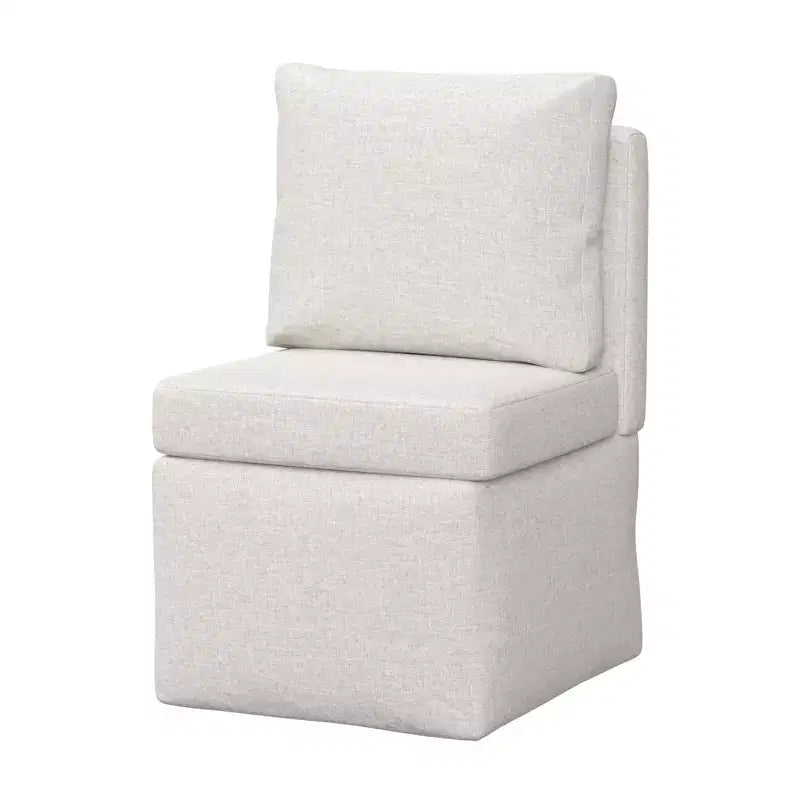 Fauteuil de rangement d'appoint moderne en velours côtelé Irena de GDFStudio avec coussins épais