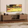 70 Fluted Modern Farmhouse TV Stand - Entertainment Center for TVs Up to 80, Adjustable Shelves, Storage Console for Living Room