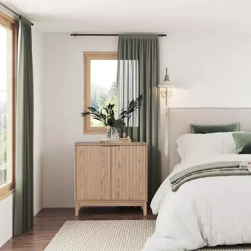 Buffet en bois avec étagère réglable, meuble de rangement pour bar à café, console d'entrée et armoire de rangement au sol - 31